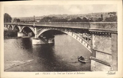 Vichy — O Pont sobre o Allier e Bellerive — Ideal, n° 418