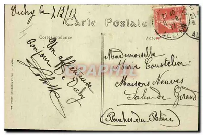 Vichy — Établissement thermal, la Source Larbaud — Imp. Phot. Neurouin & Cie, Paris — Verso