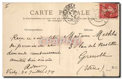 Vichy — Źródło Szpitalne — Allier — 199 — I.L.L. — Rewers