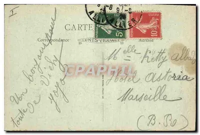Vichy (Allier) - Fonte do Hospital — Edição Raymond, livreiro em Vichy — N° 113 — Verso