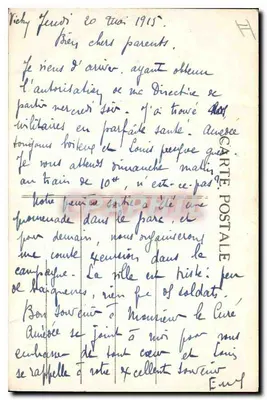 Vichy — Avenida e Palácio das Fontes — Edição L. O. n°20 — Verso