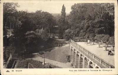 Parc des Célestins et Terrasse de l'Orangerie — Vichy — éditeur A.P.A. n°46