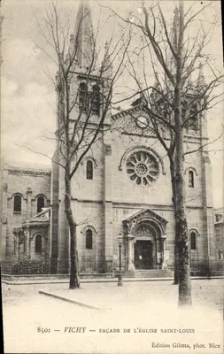 Vichy — Façade de l'église Saint-Louis — Édition Giletta, phot. Nice