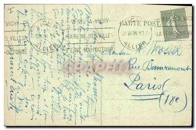 Vichy — A Igreja de São Luís — Editor anônimo, n° 105 — Verso