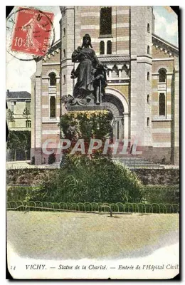 Vichy — Statue de la Charité — Entrée de l'Hôpital Civil