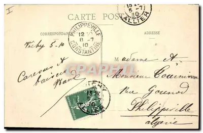 Vichy - Front budynku Teatru Kasyna — Wydawca P. B. — Rewers