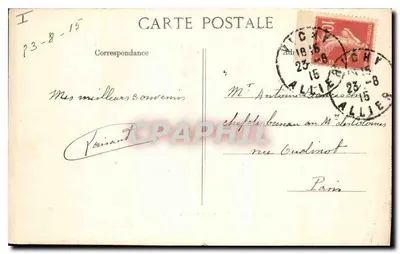 Vichy — Pokryta aleja Parku — wydawca C. D. (C. D. C.) — Rewers