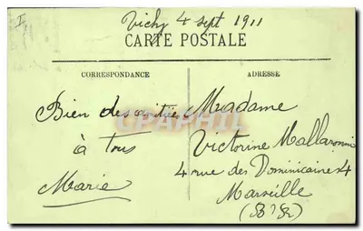 Vichy — Vue prise de la Terrasse du Casino — LL. — Verso
