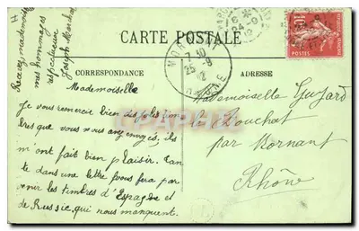 Vichy — A Igreja de São Luís — Guichot Lyonnais n°352 — Verso