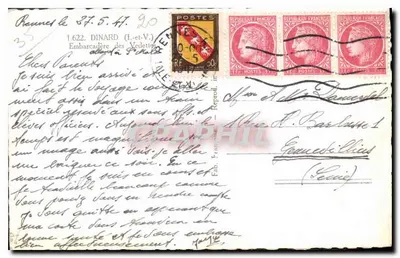 Kade van de Vedettes — Dinard (Ille-et-Vilaine) — Uitgever B.E. (Bureau d'Édition) — Achterkant