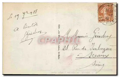 Dinard - Przystań 'Vedettes vertes' — Wydawca 'Au Kriway', St-Malo, n°1 — Rewers