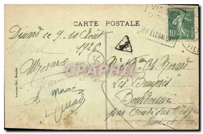 Costa de Émeraude — La Cale a marea baja y la Rada — Dinard, n°1036 — Reverso