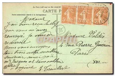 Costa d'Emeraude - Emerald Coast - DINARD - La Plage - G. P. - 4966 — Verso
