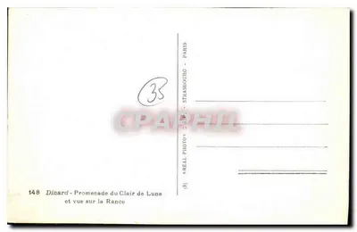 Dinard - Promenade del Clair de Lune e vista sulla Rance — REAL PHOTO - PARIS — Verso