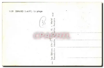 डिनार्ड (इल-एत-वी) — प्लेज़ — एडिशन्स ड'आर्ट जुलेट 15, रू. मार्टेल, फ्रांस — पीछे