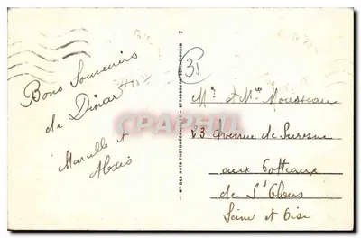 Dinard — La Piscine, au loin de la Pointe Malouine — éditeur Dinard n°99 — Verso
