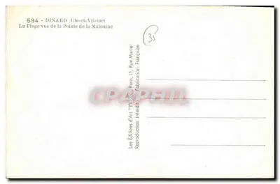 Dinard - Plaża widziana z Punktu Malouine — Les Éditions d'Art 'YVON', Paryż — Rewers