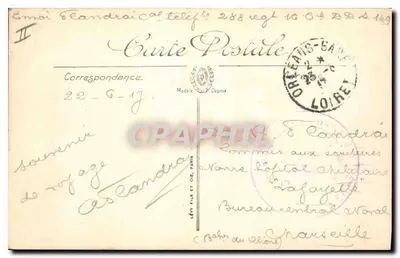 Orléans — Uitzicht op de Loire — LL. — Graphphil — Achterkant