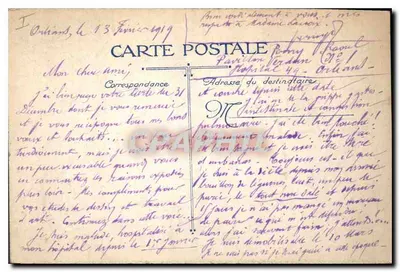 Orléans — La Rue Jeanne d'Arc — editore L.V.P.C. n° 3113 — Verso