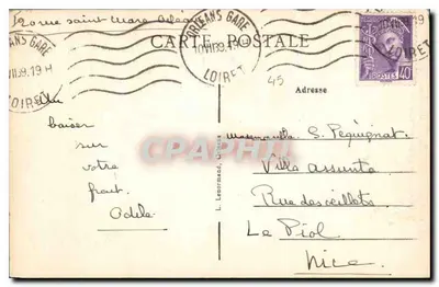Orléans — A Rue du Tabour — Maison d’Agnès Sorel (1894-1910) — Verso