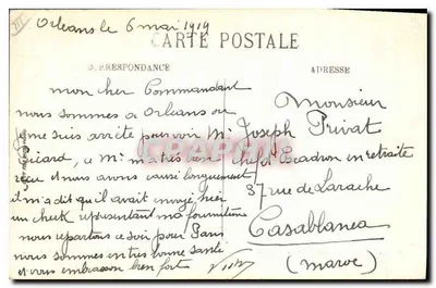 Orléans — La Place du Martroi e la Rue de la République — LL, n° 167 — Verso