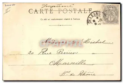 Cappella dell'Ospedale — Orléans — Tipografia Postale — Verso