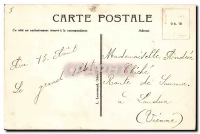 Orléans (Loiret) — Beeld van Jeanne d'Arc door Foyatier — Uitgever L. Lenormand, n° 112 — Achterkant