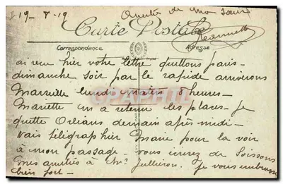 Orléans — Perspectiva das ruas Banniers e da República — LL — Verso