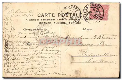 Orléans — Iglesia de N.-D. de Recouvrance — Fototipia L. C., Orléans — Reverso