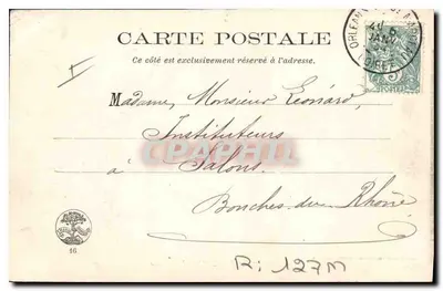 Orléans — L'Hôtel de Ville — éditeur J. Cirany, n°16 — Verso