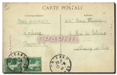 Orléans — La Rue Jeanne-d'Arc — editore H. Le Doly, n° 545 — Verso