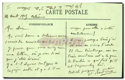 Orléans — Vue sur la Loire — LL, n°12 — Verso