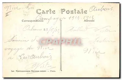 Orléans — Ogólny widok i most George-V — Wydawnictwo fotograficzne Neurdein-Frères, Paryż — Rewers