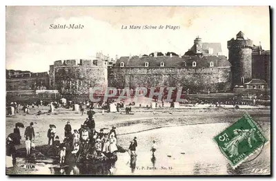 Saint-Malo — La Mare (Scène de Plage) — V. P. Paris. No. 13