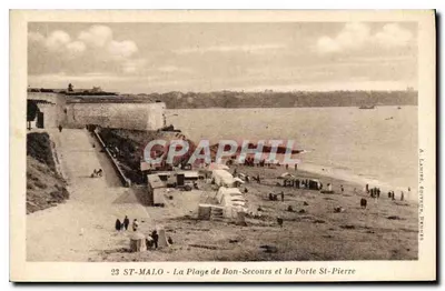 ST-MALO - Plaża Bon-Secours i Brama Świętego Piotra — A. LAMIRE, WYDAWCY, RENNES