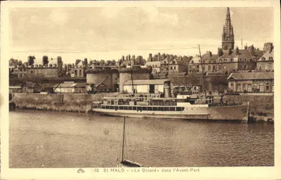 St MALO - Widok na «Le Dinard» w Avant-Port — wydawca Chaussée, nr 60