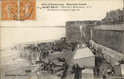 Saint-Malo - Kipiący wiatr przy wysokiej mierze - G.F. - Wydawnictwo Guérin, St-Malo (L.-et-V.)