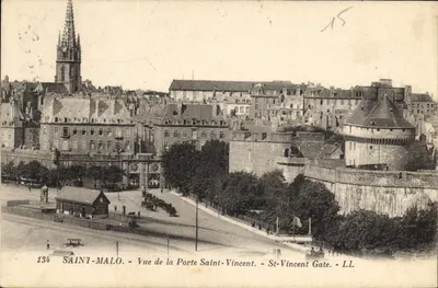 Saint-Malo - Vue de la Porte Saint-Vincent - LL