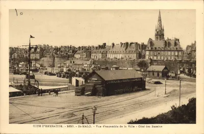 St-Malo — Pejzaż miasta — Côté des Bassins — 1899