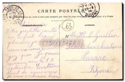 Clermont-Ferrand — Algemene uitzicht van de Place de Jaude — G. A. Prulière, Reproductie verboden — Achterkant