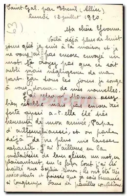 Clermont-Ferrand (P.de-D) — Statua Wercingetoryksa i ulica Blattin — L' Hirondelle, Paryż, nr 449 — Rewers