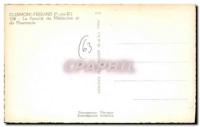 Clermont-Ferrand — Uniwersytet Medyczny i Farmaceutyczny — CIM — Rewers