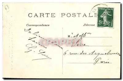Beeld van Vercingétorix in Clermont-Ferrand — Puy-de-Dôme — L'Hirondelle, Parijs — Achterkant