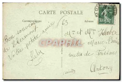 Clermont-Ferrand — Fontanna Amboise, po lewej Główne Centrum — L'Auvergne Illustrée n°16 — Rewers