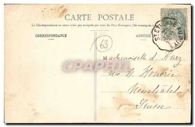 Clermont-Ferrand - Estátua de Vercingétorix — Gendes-Libbée, n° 1 — Verso