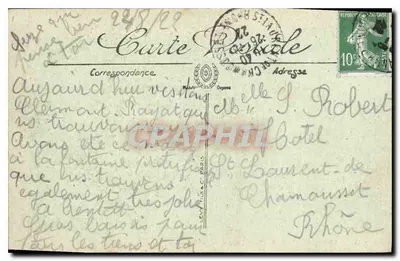 Clermont-Ferrand — Ogólny widok Plateau de Gergovie — LL, nr 215 — Rewers