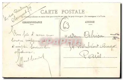 Clermont-Ferrand — Ogólny widok — Lib. Bougé-Béal, Rue de l’Ecu — Rewers