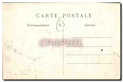 Clermont-Ferrand (P.-de-D.) — Wielki Hotel pocztowy i pomnik jeździeckiego Vercingétorixa na placu Jaude — L'Ilirondelle Paris — Rewers
