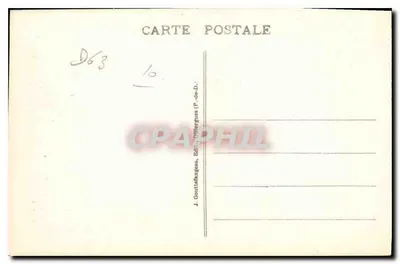 Clermont-Ferrand - Plac Jaude — widok panoramiczny z centralnym zabytkowym monumentem i historycznymi budynkami — G. D'O. - 1088 B. — Rewers
