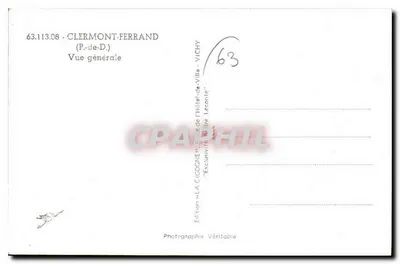 Clermont-Ferrand — Ogólny widok — Wydawnictwo « LA CIGOGNE » — Rewers